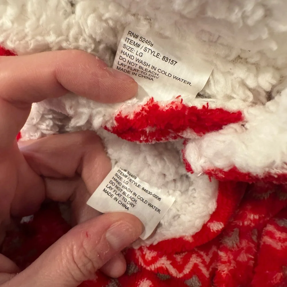 Red Festive Dog Sweaters with Reindeer Pattern